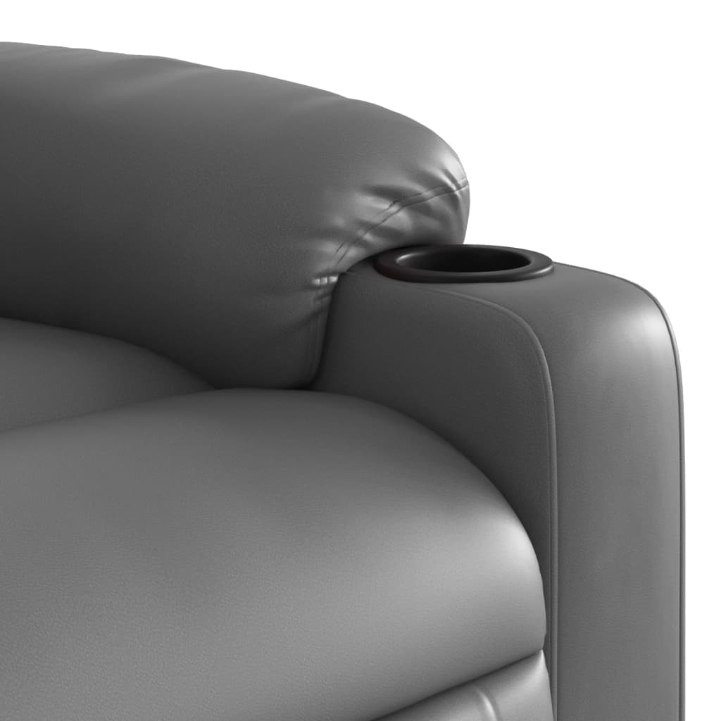 Massage-Relaxsessel, Kunstleder, Schwarz