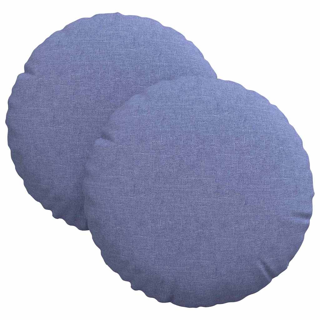 Sitzkissen 2 pcs Hellgrau Ø30 x 13 cm Stoff