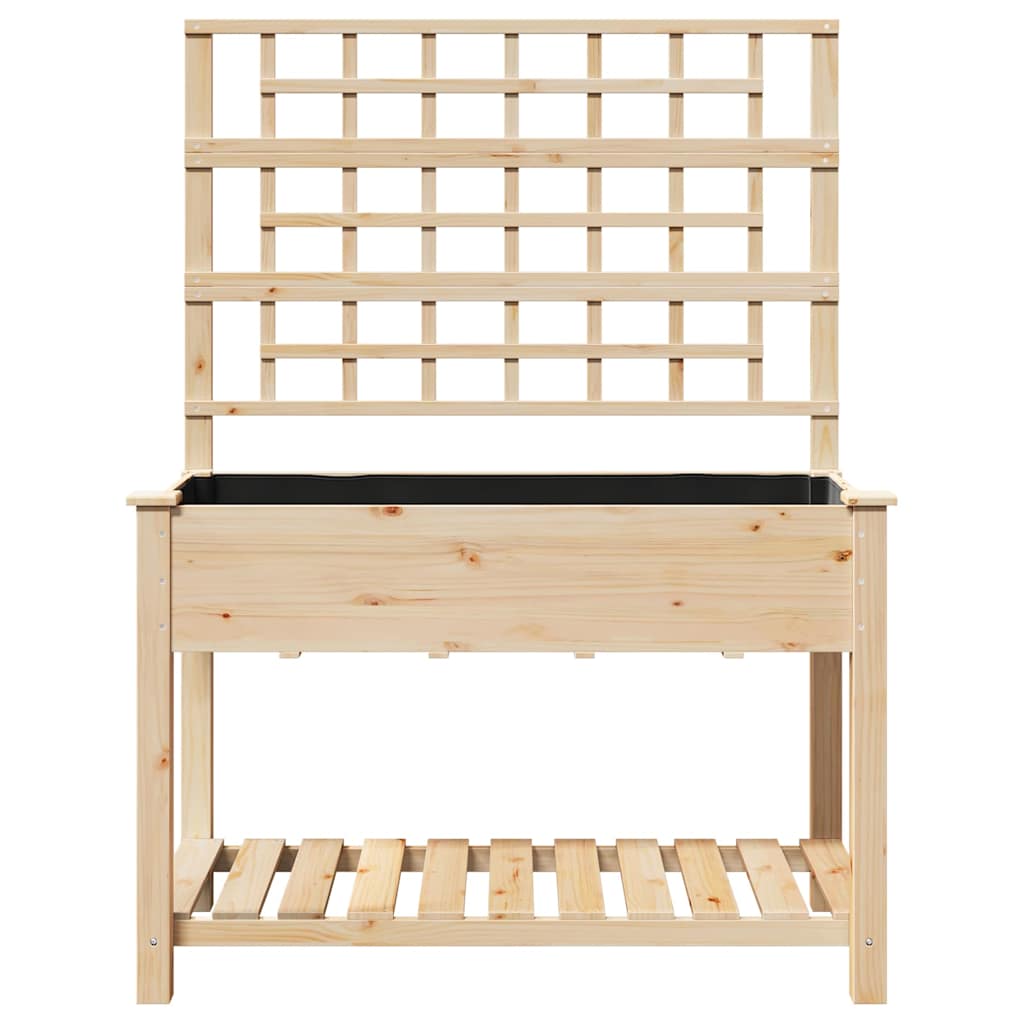 Garten-Pflanzgefäß Beige 71 x 38 x 152 cm Massivholz aus Fichte