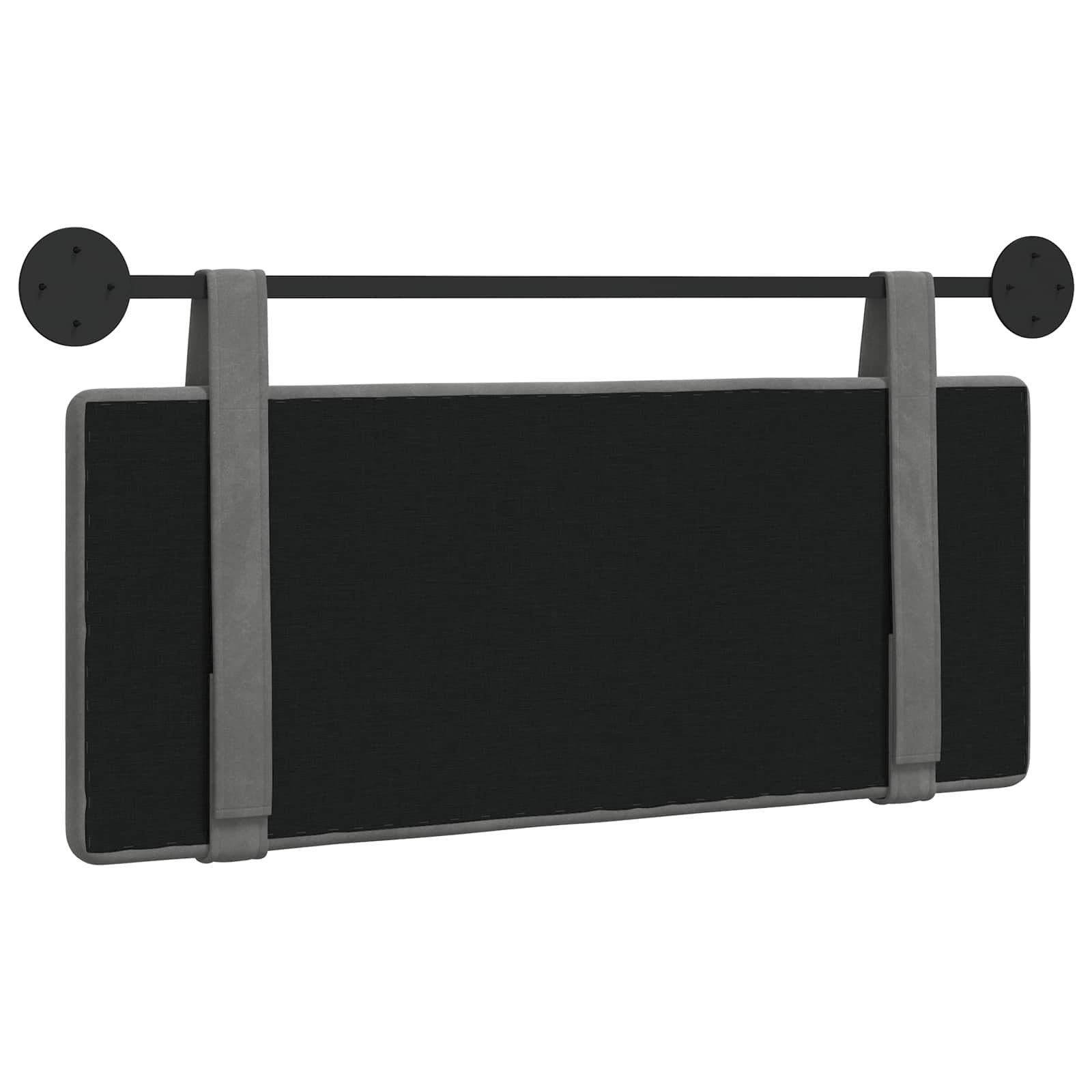Hängendes Kopfteil Mit LED Licht Hellgrau Samt
