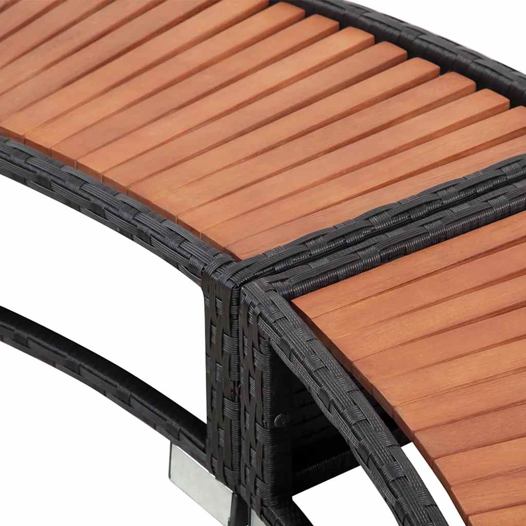 Whirlpool-Umrandung Grau Poly Rattan