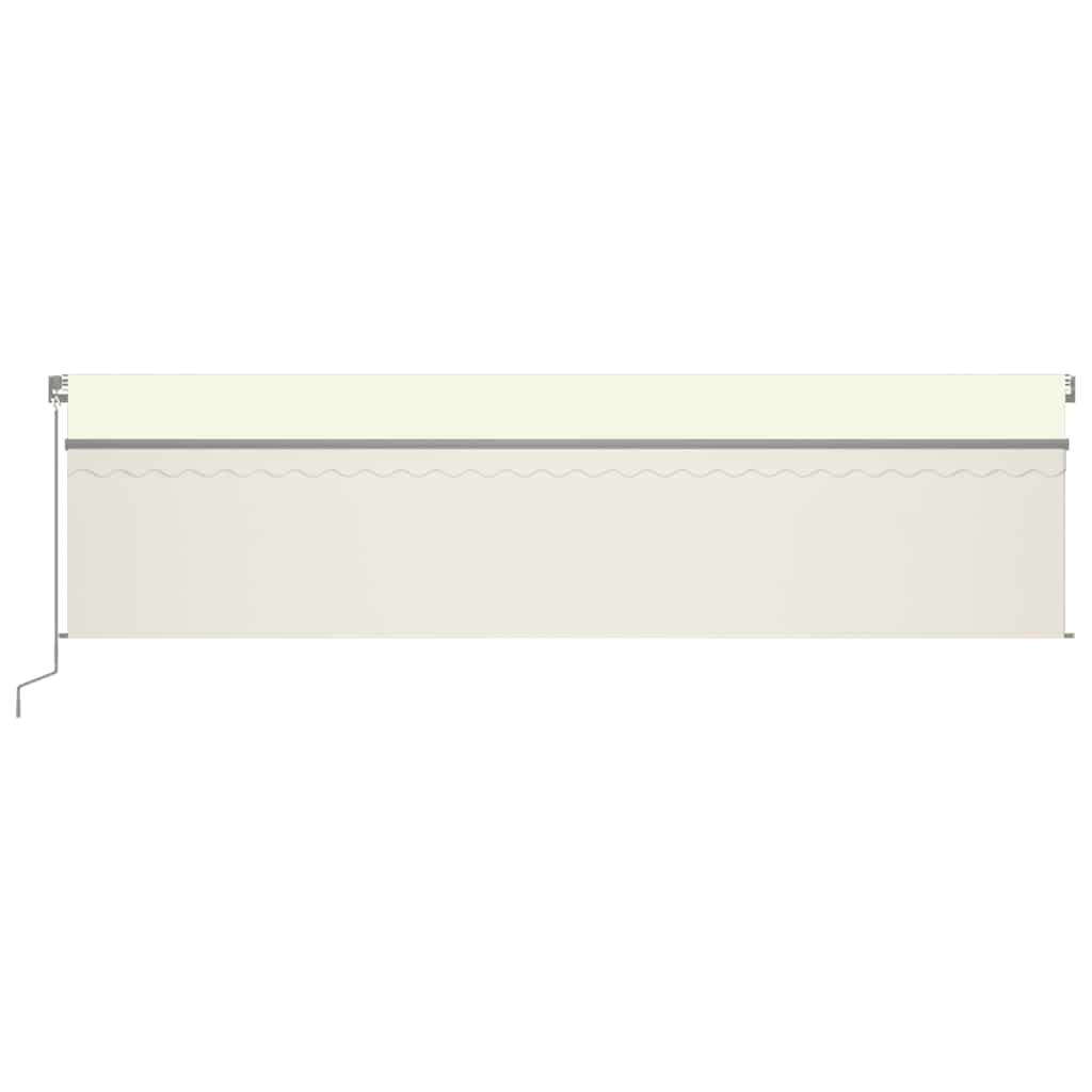 Markise Manuell Einziehbar mit Rollo 3x2,5 m Creme