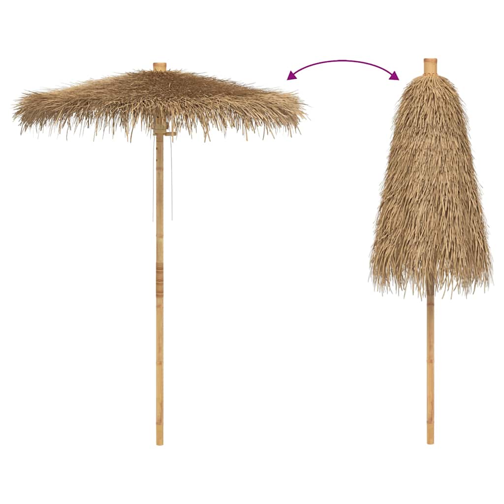 Tiki-Schirm mit Bananenblatt-Dach 150 cm Bambus