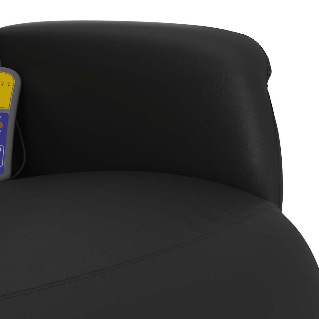 Massagesessel mit Fußteil Creme Kunstleder