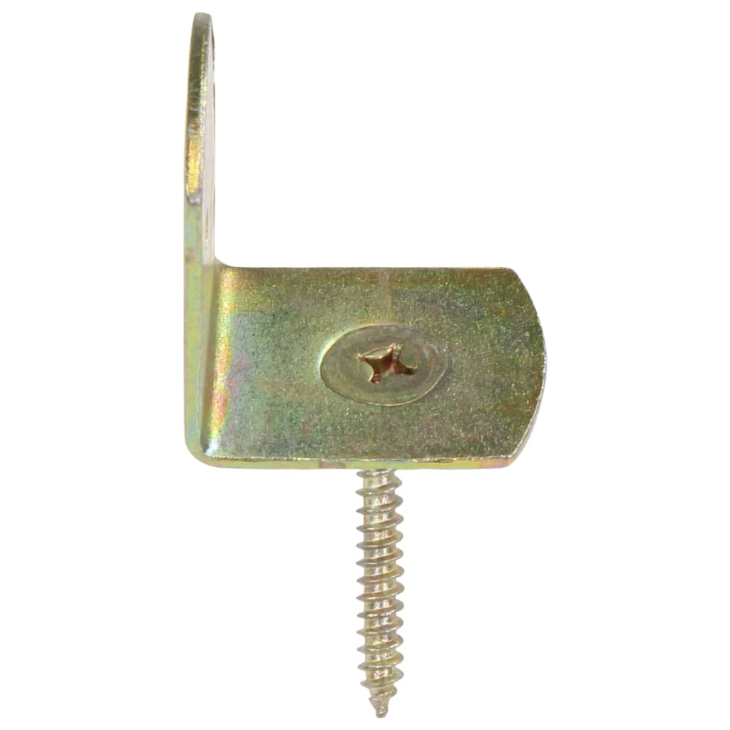 Flechtzaunhalter 48 Stk. L-Form Verzinktes Metall