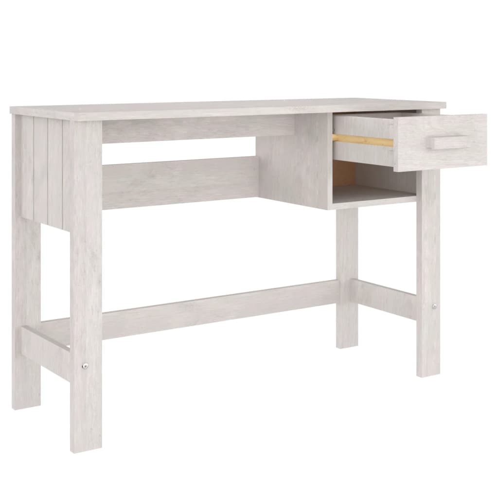Schreibtisch HAMAR Honigbraun 110x40x75 cm Massivholz Kiefer