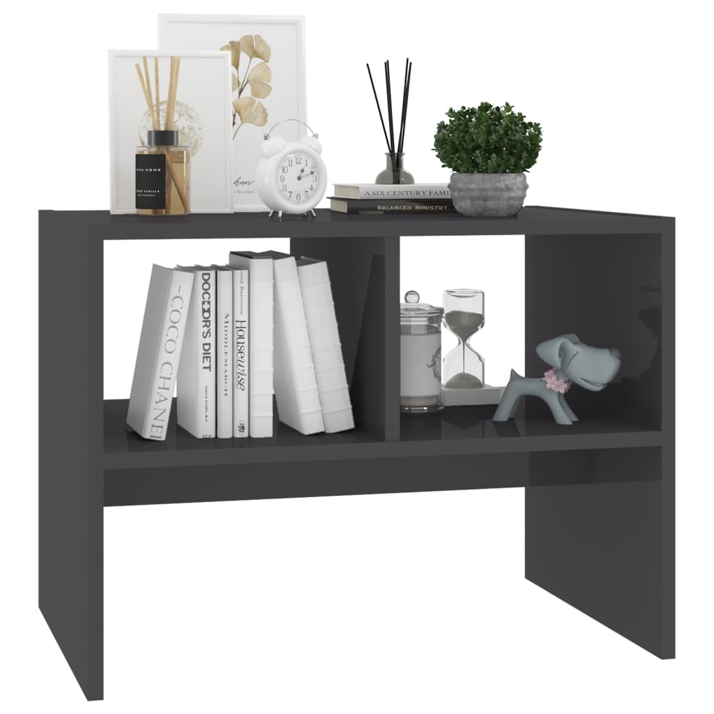 Beistelltisch Grau 60x40x45 cm Holzwerkstoff