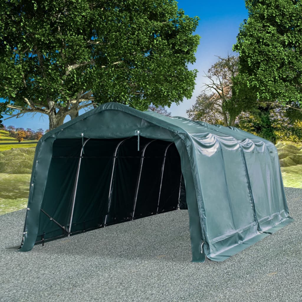 Weidezelt PVC 550 g/m² 3,3×3,2 m Dunkelgrün