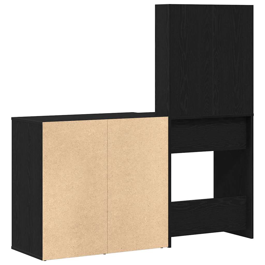 LED-Schminktisch mit Schrank Weiß Holzwerkstoff
