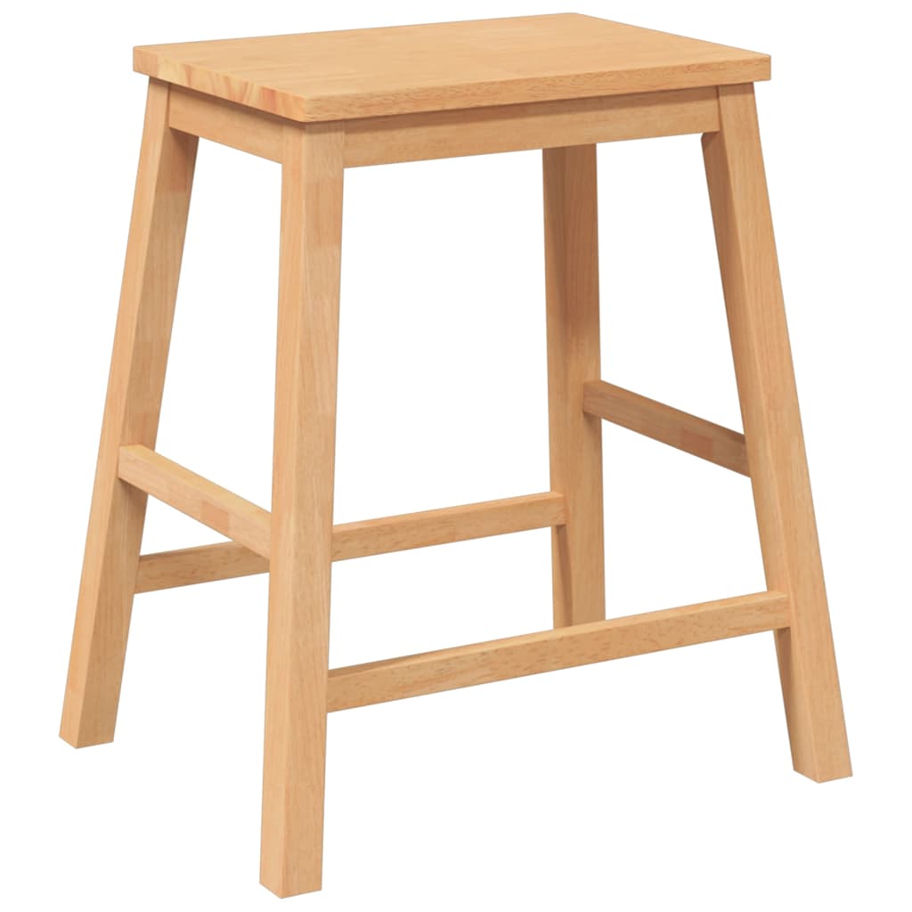 Barstühle mit Kissen 2 Stk. Braun Massivholz Gummibaum