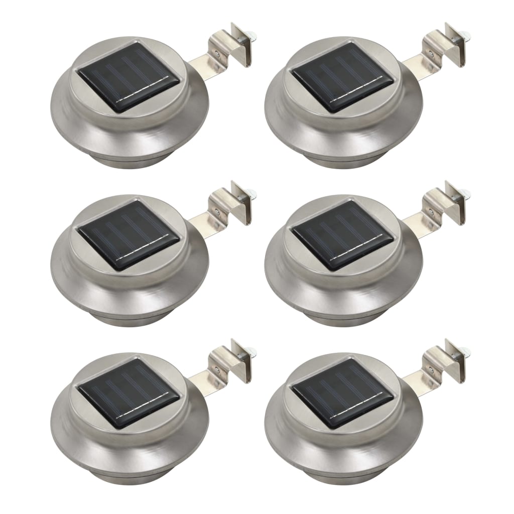 Solar-Außenleuchten 12 Stk. LED Rund 12 cm Weiß