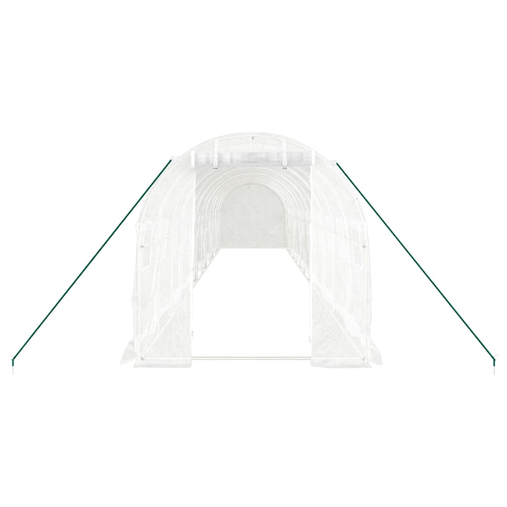 Gewächshaus mit Stahlrahmen Weiß 8 m² 4x2x2 m