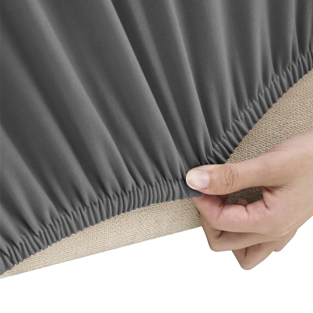 Stretch-Sofahusse Schwarz Polyester-Jersey