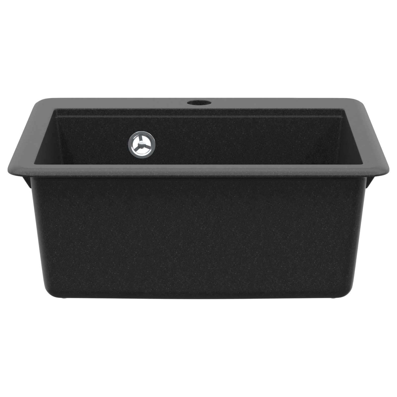Waschbecken Schwarz 470 x 440 mm Granit