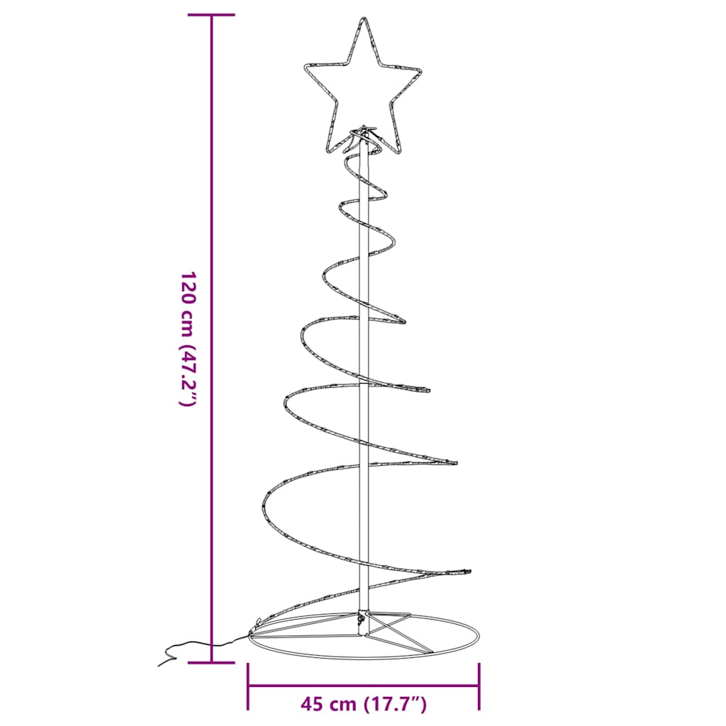 LED Weihnachtsbaum 80 LEDs Warmweiß 120 cm