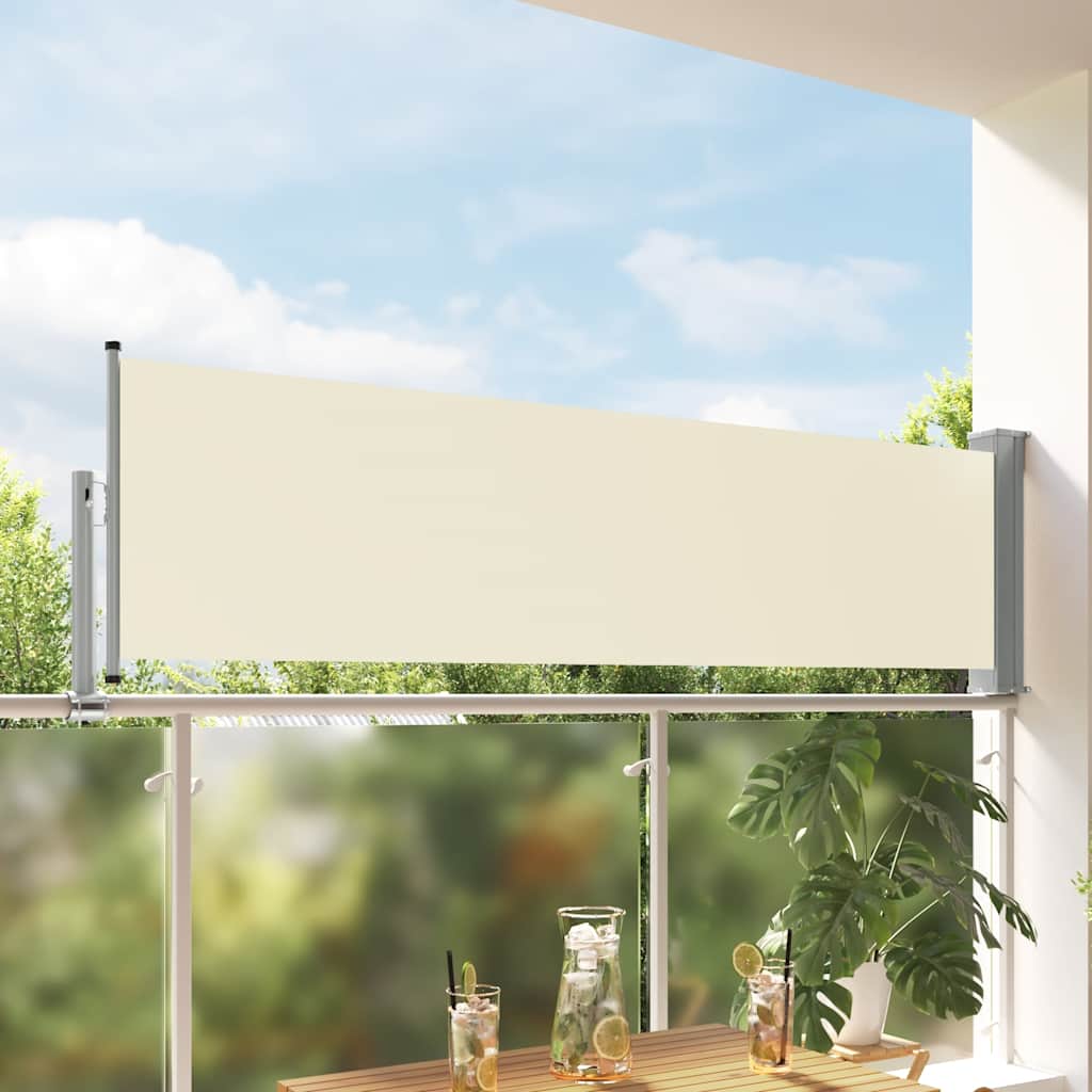 Seitenmarkise 60 x 300 cm 100% Polyester Eisen Stahl