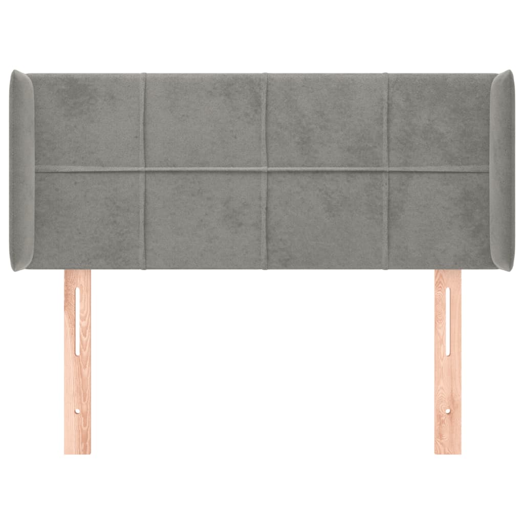 Kopfteil mit Ohren Dunkelblau 93x16x78/88 cm Samt