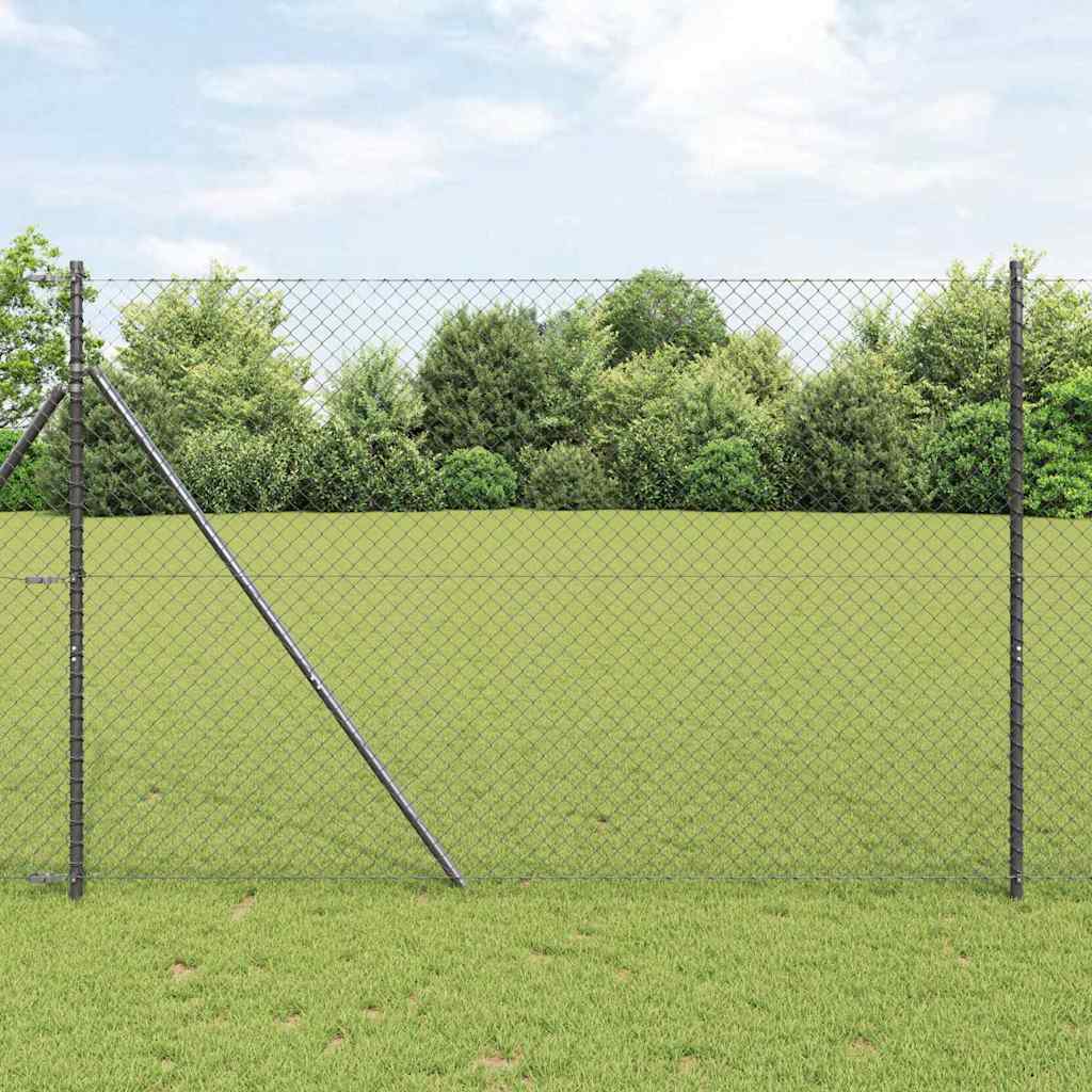 Outdoor Kettenglied-Zaun Erdfixierung 10 x 0,4 m Grün Netz