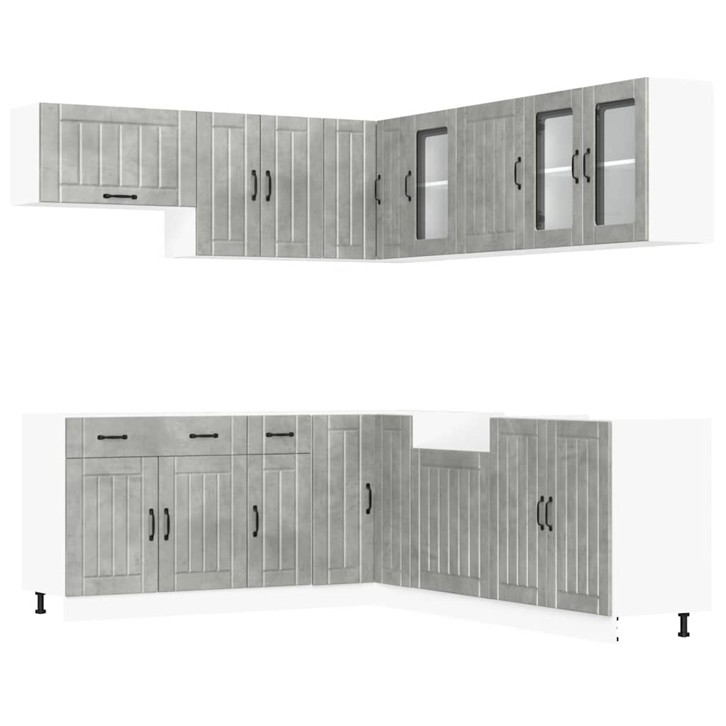 11-tlg. Küchenschrank-Set Lucca Weiß Holzwerkstoff