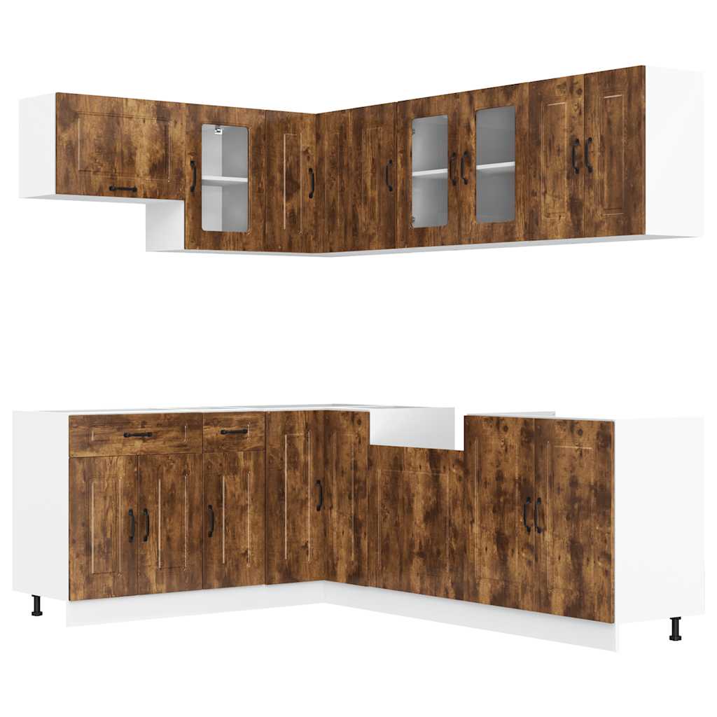 11-tlg. Küchenschrank-Set Kalmar Weiß Holzwerkstoff