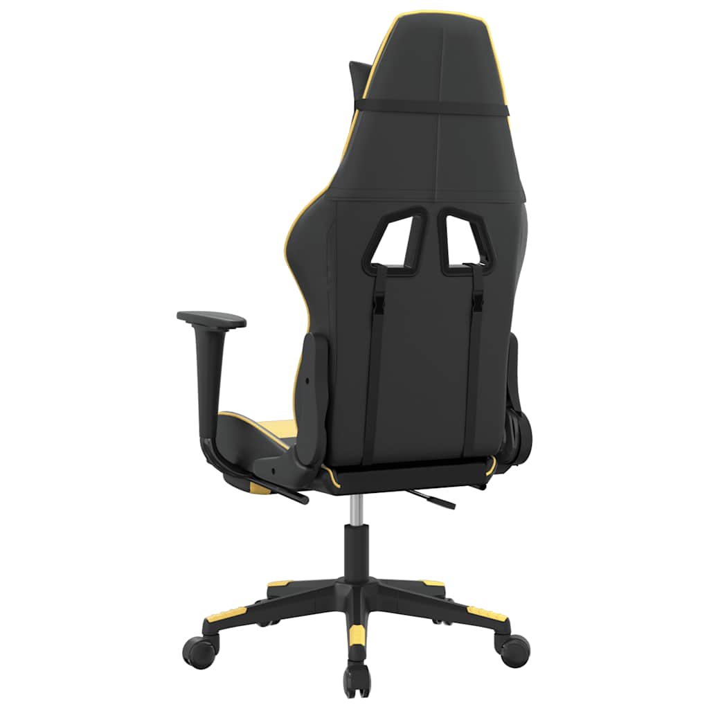 Gaming-Stuhl mit Massagefunktion Schwarz und Blau Kunstleder