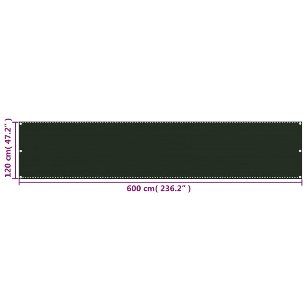 Balkon-Sichtschutz Anthrazit 75x300 cm HDPE