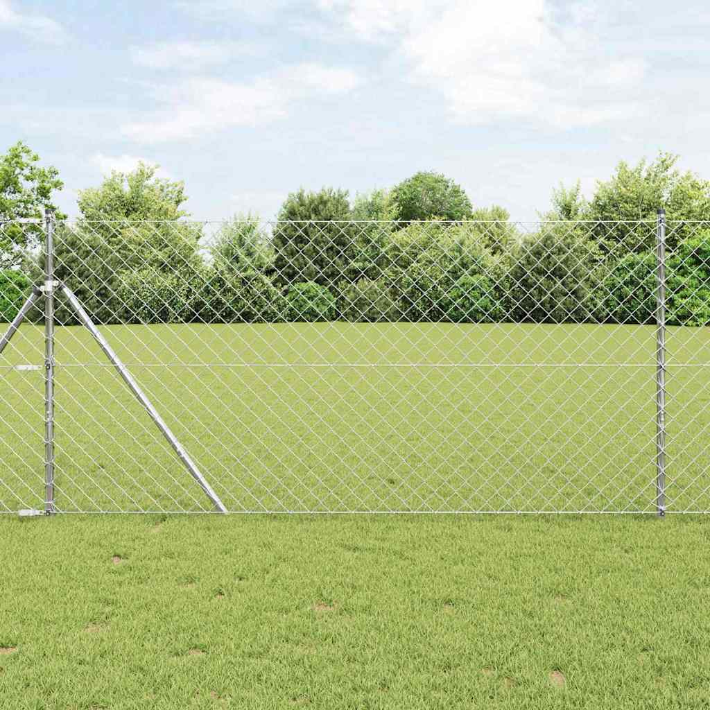 Outdoor Kettenglied-Zaun Erdfixierung 10 x 0,4 m Grün Netz