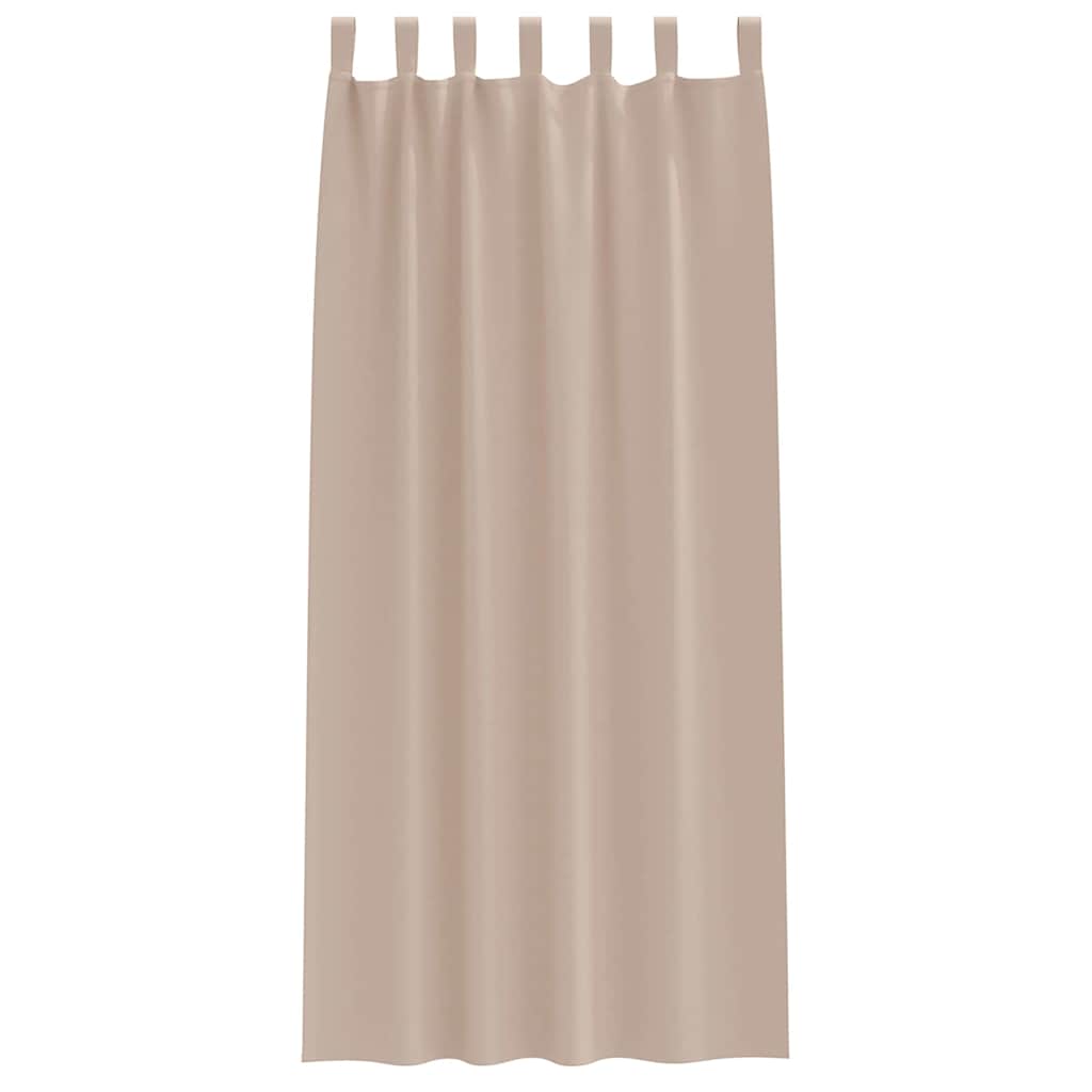 Verdunkelungs-Vorhänge mit Ringen 2 pcs Beige 140 x 140 cm