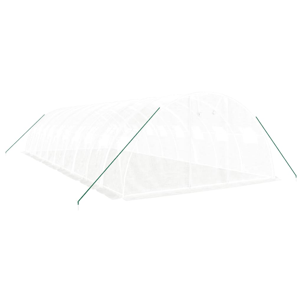 Gewächshaus mit Stahlrahmen Grün 8 m² 4x2x2 m