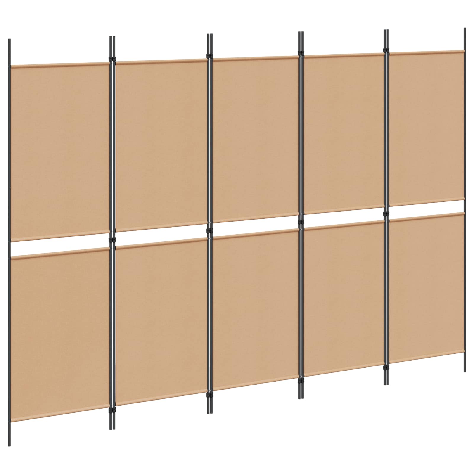 3-teiliger Raumteiler Beige 150 x 180 cm Stoff