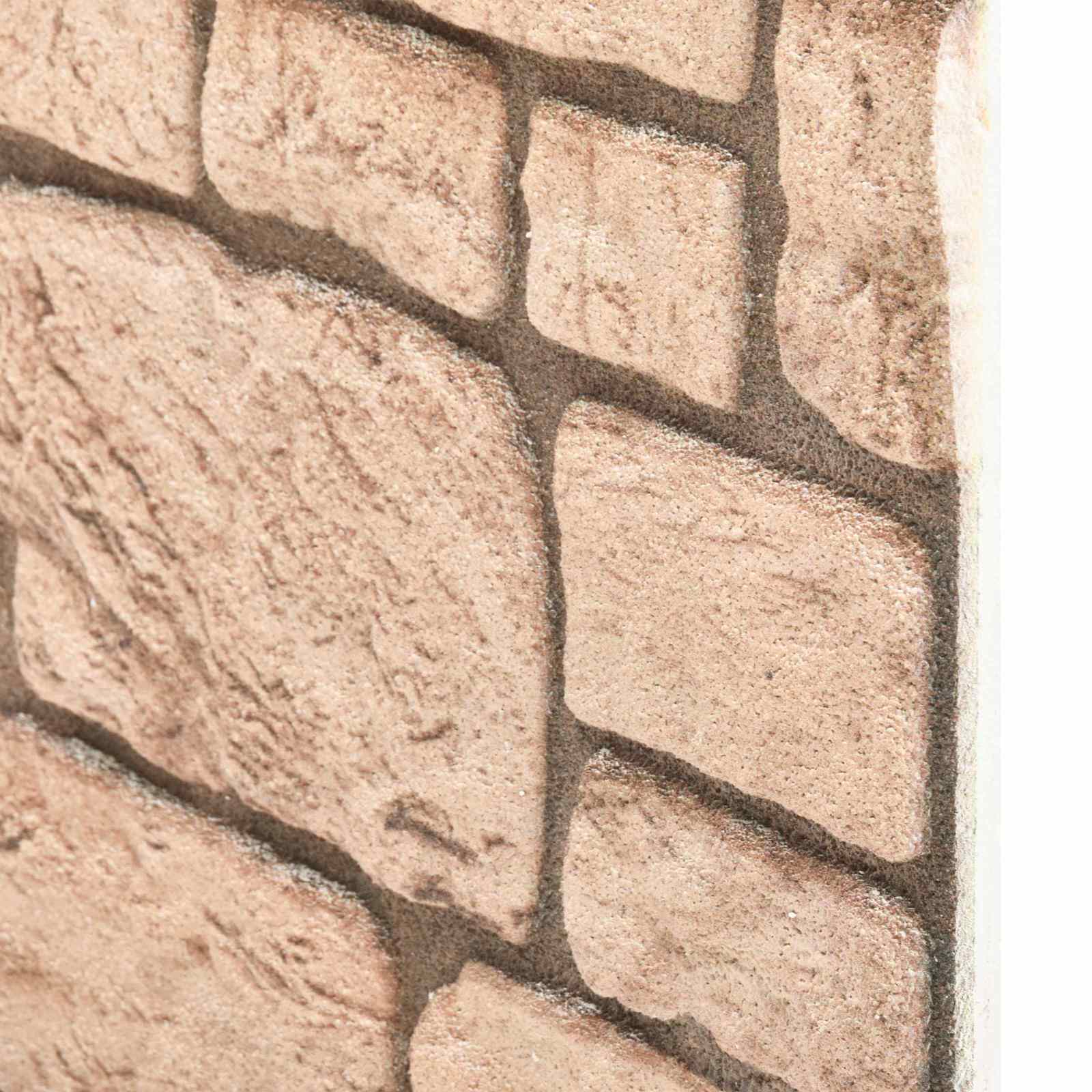 Wandpaneele 10 pcs Ziegel 100 x 50 cm EPS-Schaum