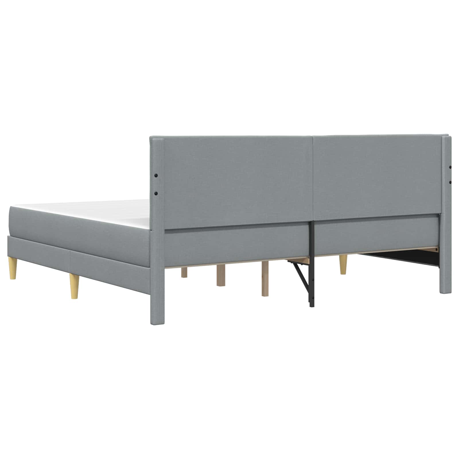 Bettrahmen Hellgrau 80 x 200 cm Polyester