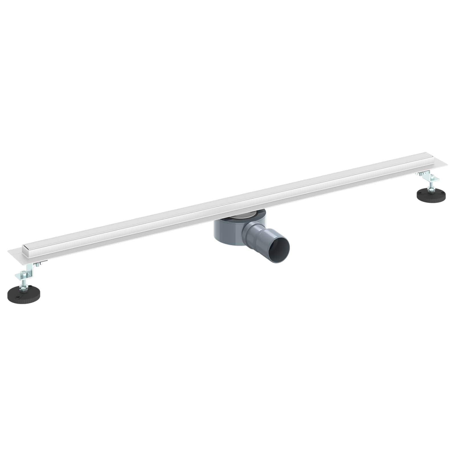 360° Duschablauf mit slim Modell Silber 50 cm Edelstahl 304
