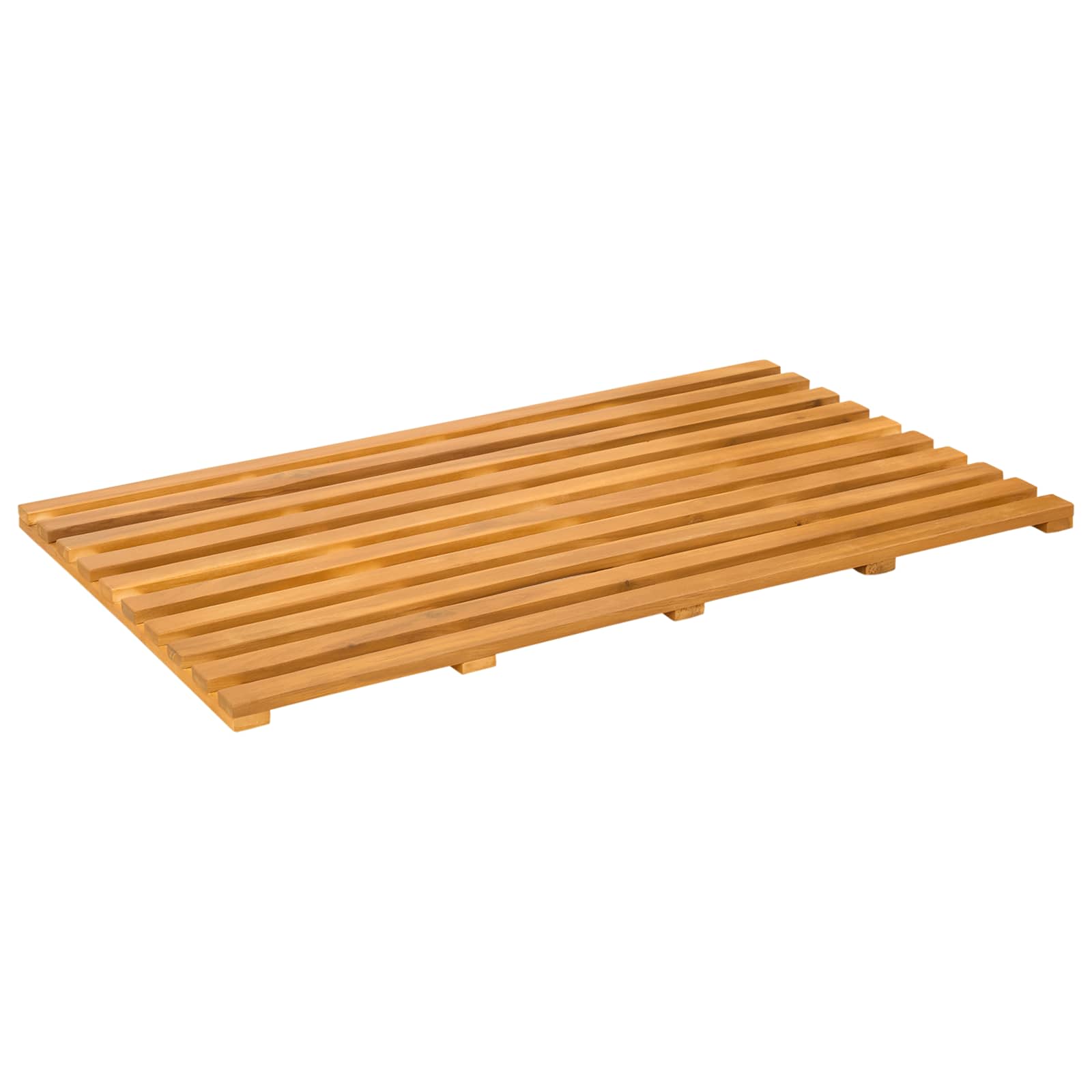 Badematte Uni Braun 56 x 37 x 2,5 cm Massives Akazienholz