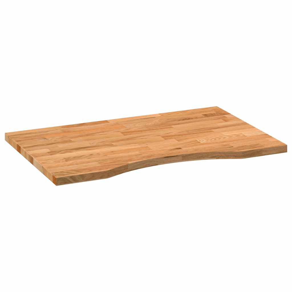 Schreibtischplatte Unbehandelt 80x50x2,5 cm Massivholz Eiche