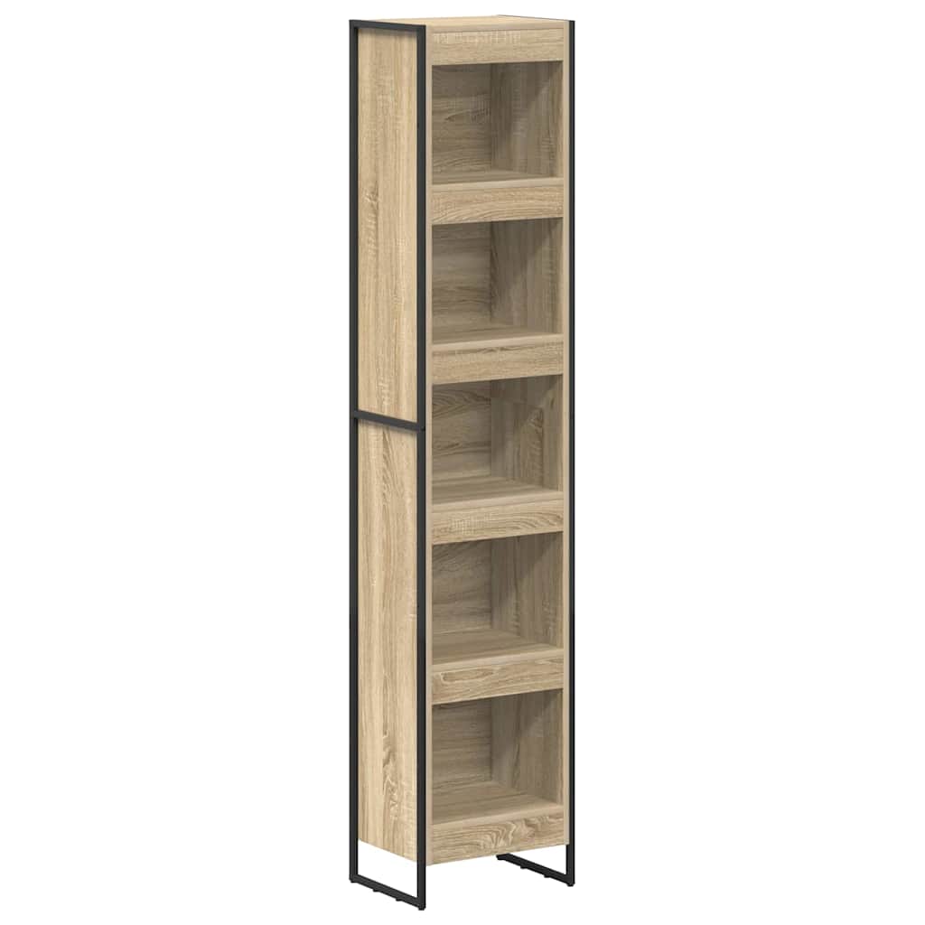 Bücherregal 2 pcs Schwarz Eichen-Optik 60 x 30 x 189,5 cm