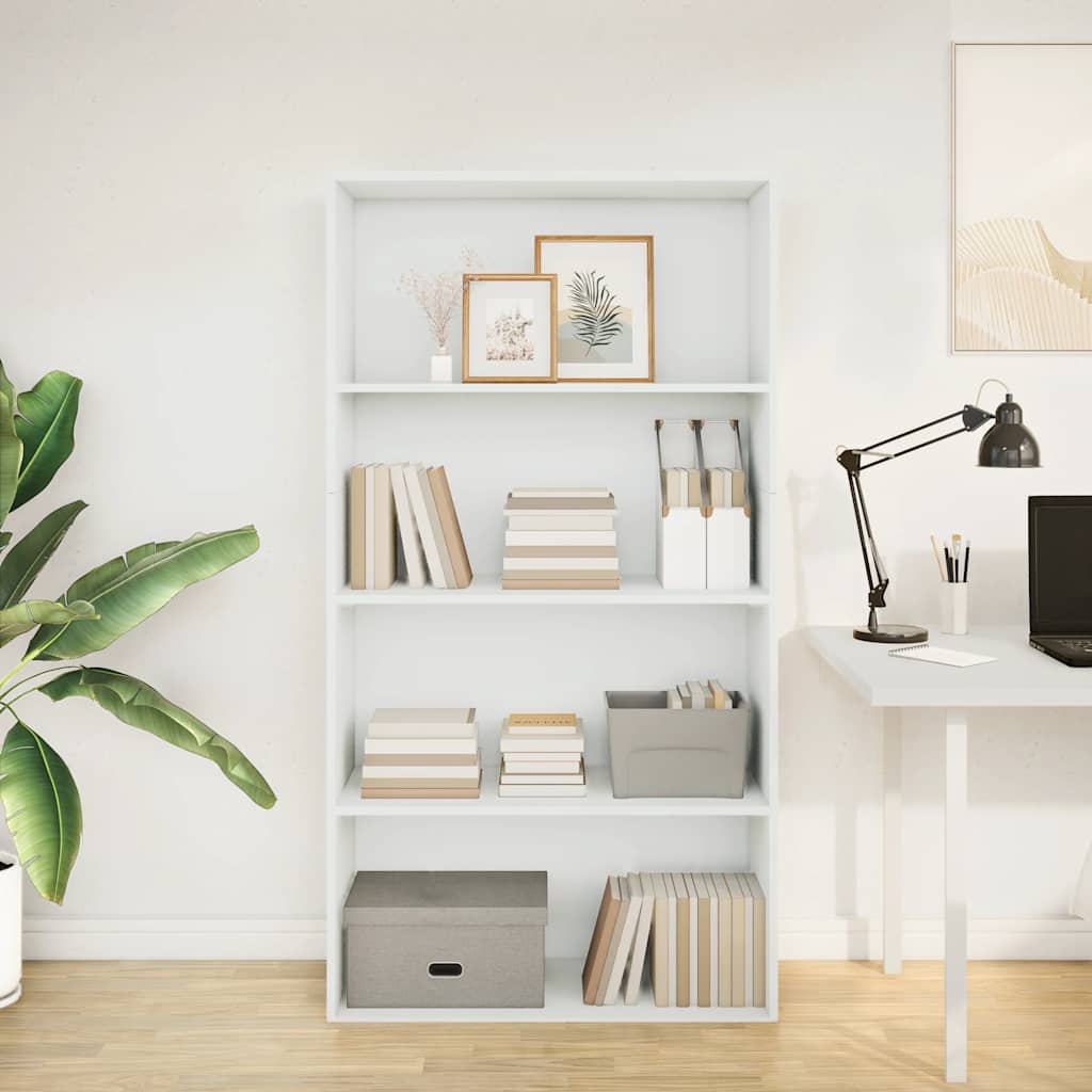 Bücherregal Weiß 80x30x189 cm Holzwerkstoff
