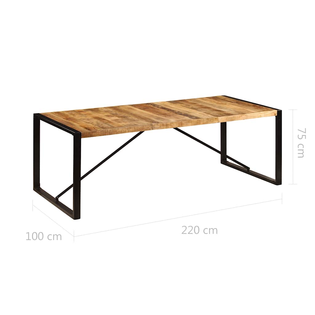 Esstisch 220x100x75 cm Massivholz Akazie