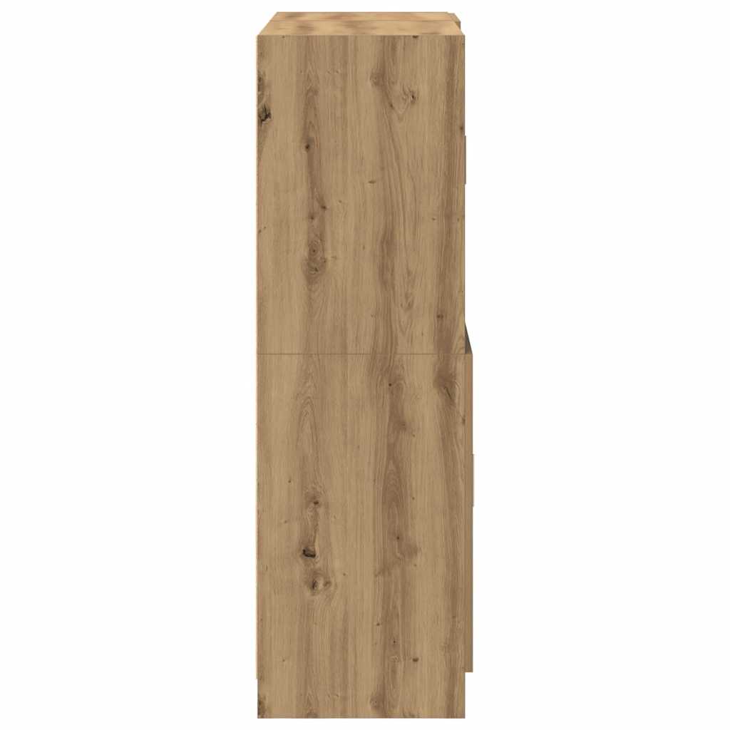 2-tlg. Küchenschrank-Set Weiß Holzwerkstoff