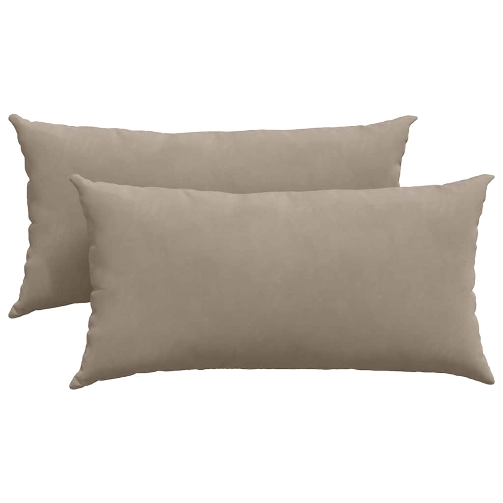 Sofakissen 2 Stück Taupe 50 x 30 cm Stoff