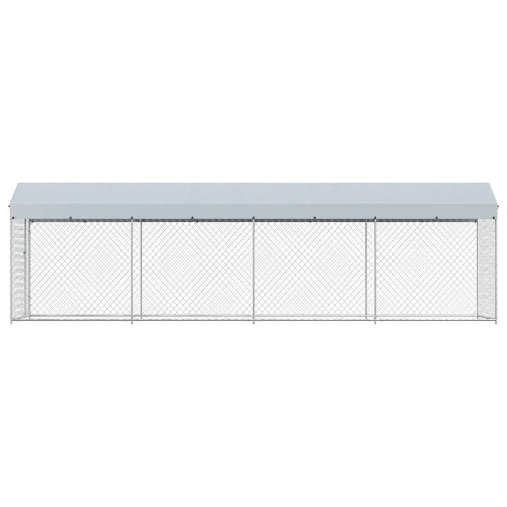 Outdoor-Hundezwinger mit Überdachung 382x192x225 cm