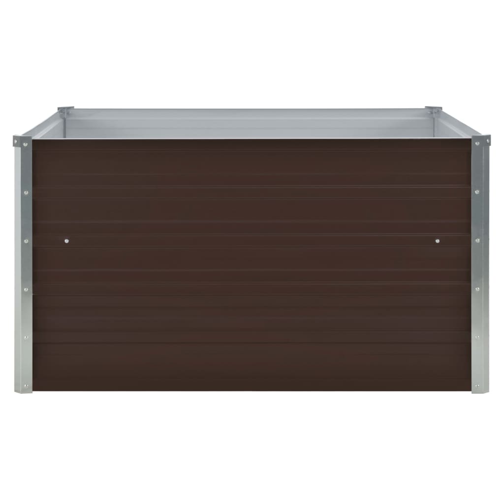 Hochbeet 100 x 100 x 45 cm Verzinkter Stahl Grau