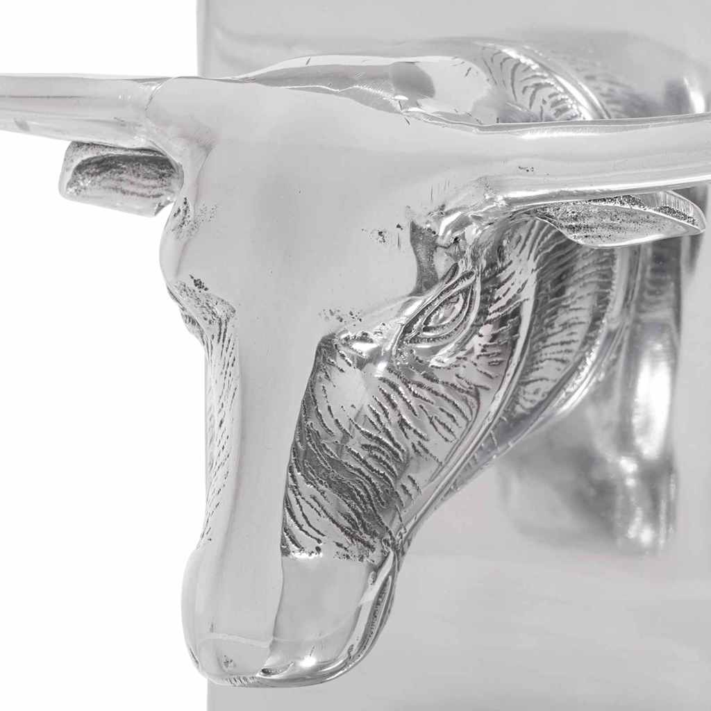 Buchstützen 2 pcs Silber 12 x 9 x 19 cm Aluminium