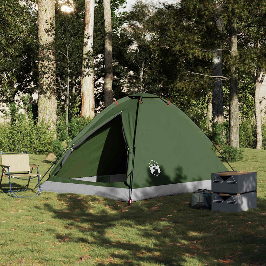 Kuppel-Campingzelt 2 Personen Olivgrün Wasserdicht