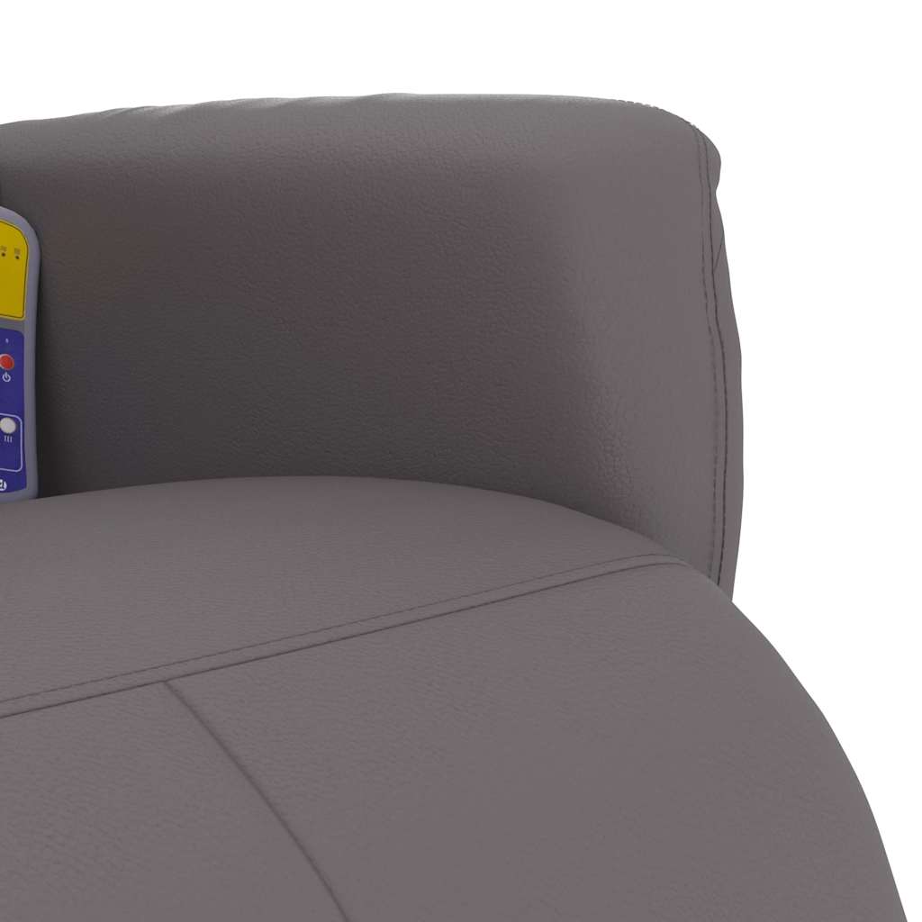Massagesessel mit Fußteil Creme Kunstleder