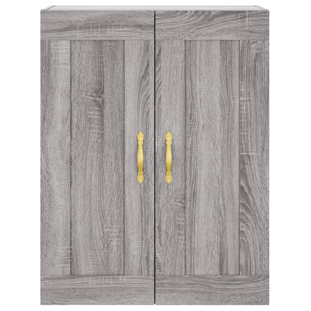 Highboard Betongrau 69,5x34x180 cm Holzwerkstoff