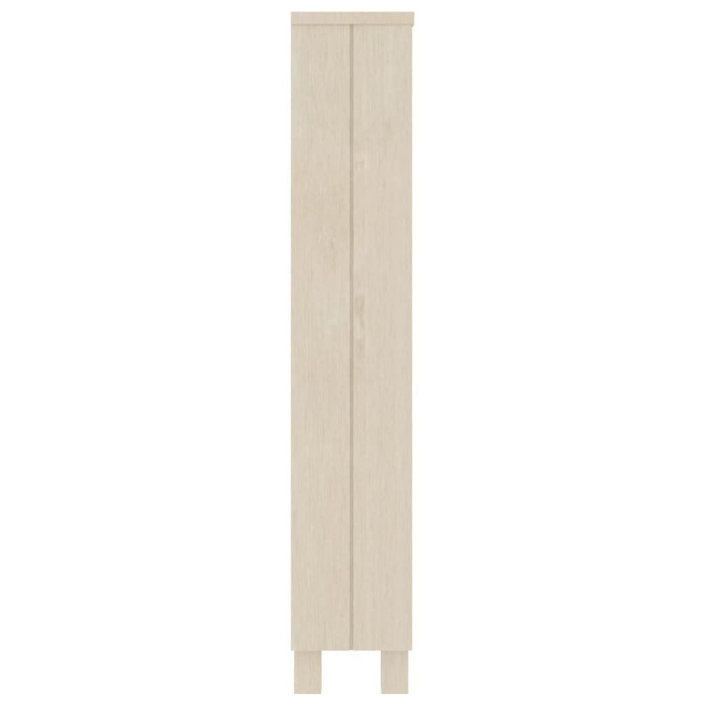 CD-Schrank HAMAR Honigbraun 45x18x100 cm Massivholz Kiefer