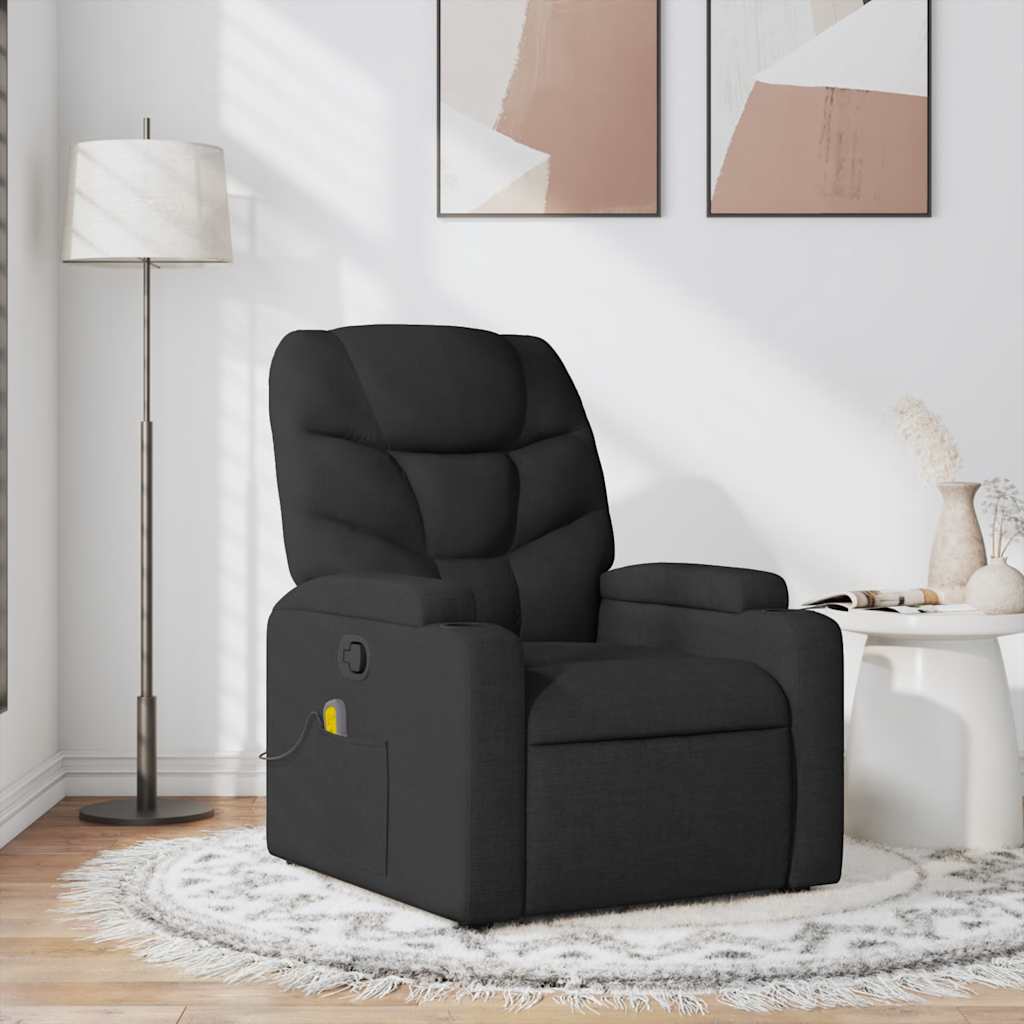 Relaxsessel Elektrisch Dunkelgrau Stoff