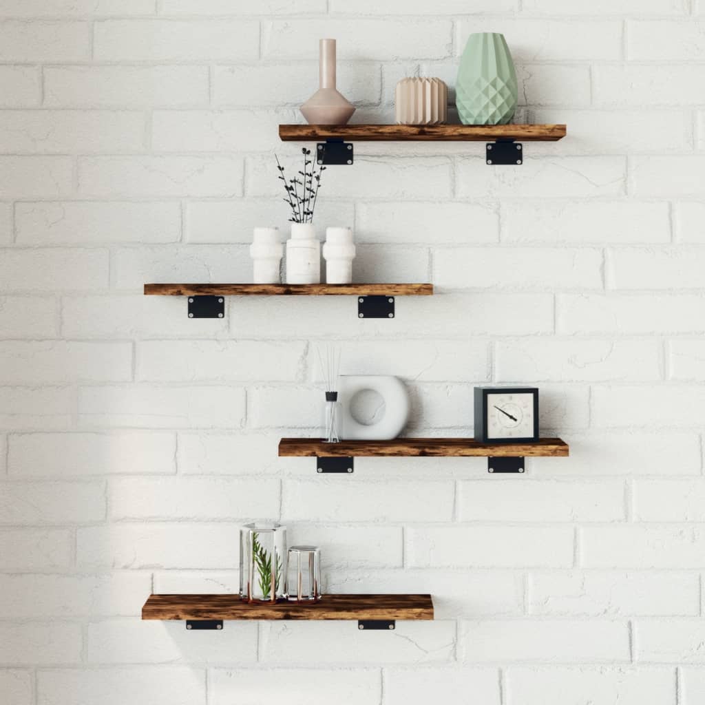 Bücherregal-Bretter 4 Stk. Weiß 40x10x1,5 cm Holzwerkstoff