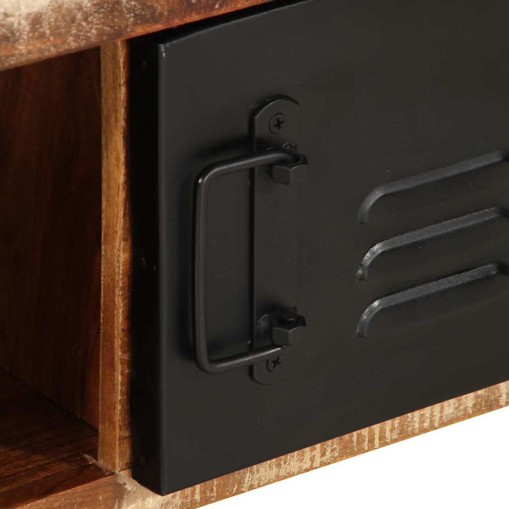 Couchtisch 90x50x36 cm Raues Massivholz Mango